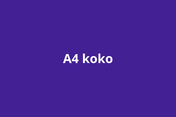 A4 koko